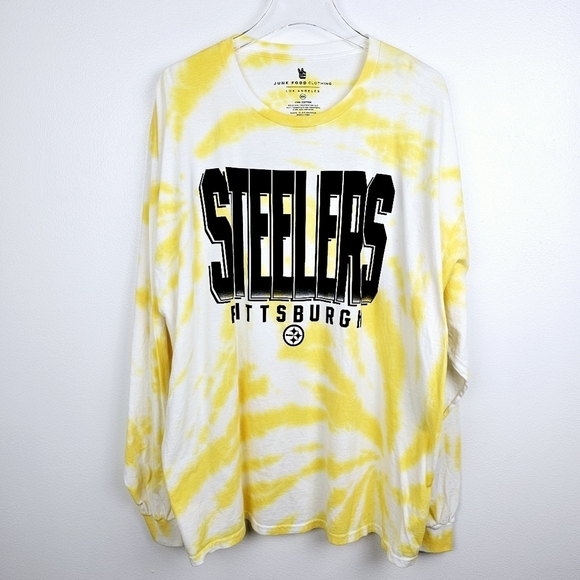 Junk Food Clothing Tops - Junk Food Clothing Pittsburgh Steelers Long Sleeve Tie Dye Shirt NWT